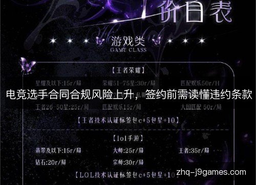电竞选手合同合规风险上升，签约前需读懂违约条款